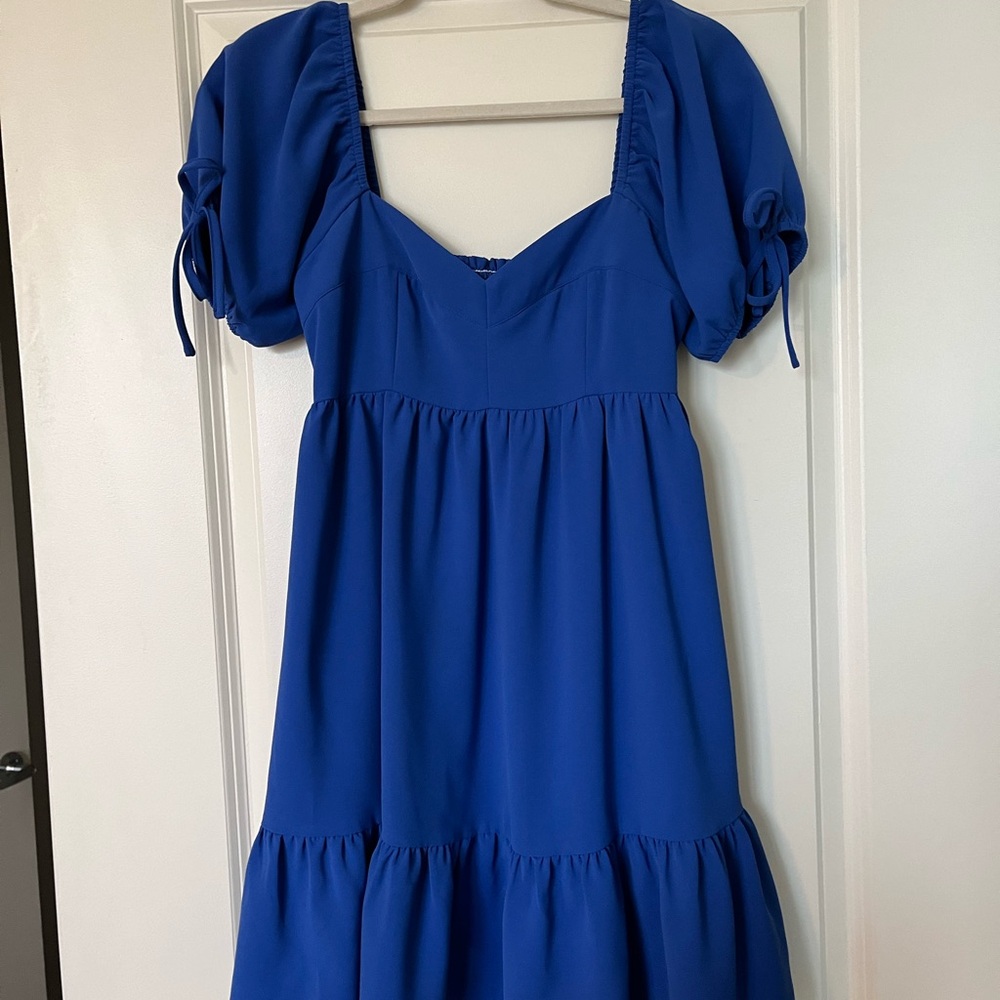 TCEC Royal Blue Babydoll Mini Dress